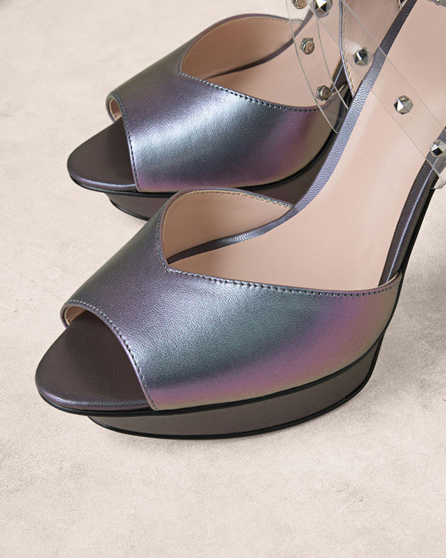 Studded Cross Strap Heels