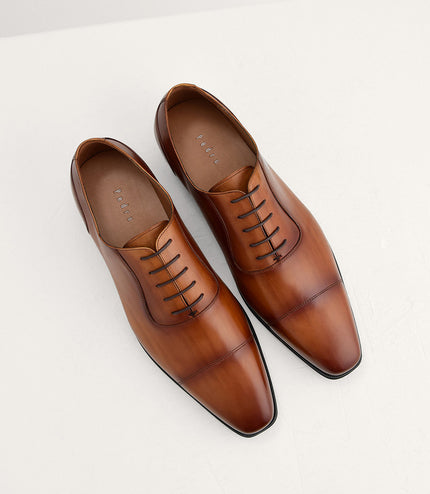 Leather Cap Toe Shoes