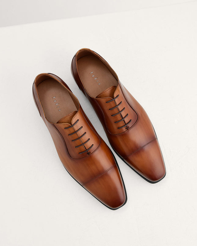 Leather Cap Toe Shoes