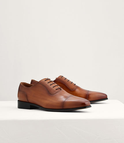 Leather Cap Toe Shoes