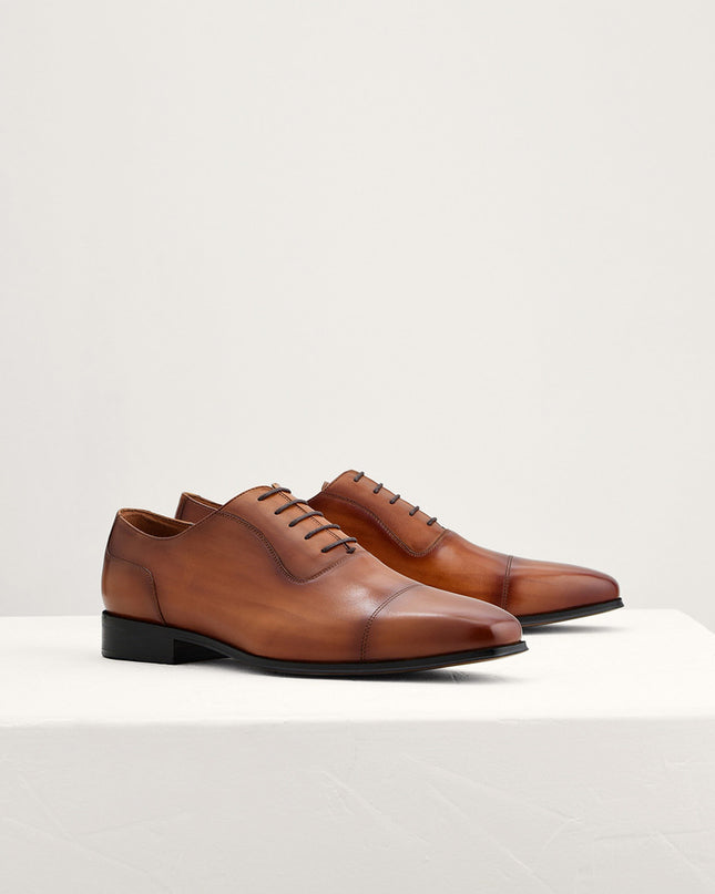 Leather Cap Toe Shoes