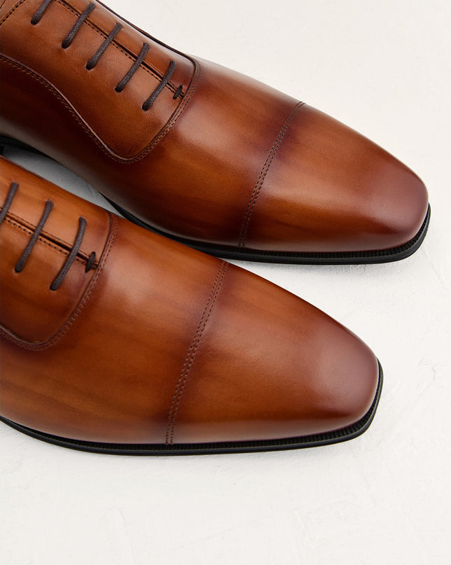 Leather Cap Toe Shoes