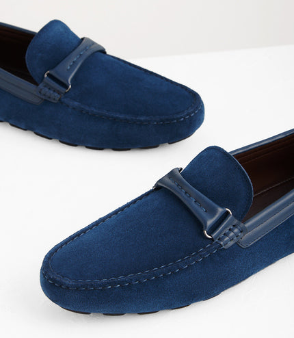 Embossed Leather Moccasins