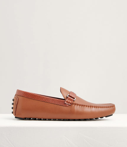 leather Textured Moccasins