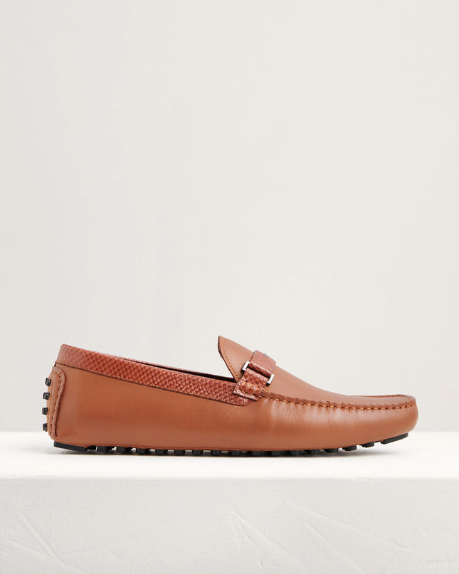 leather Textured Moccasins