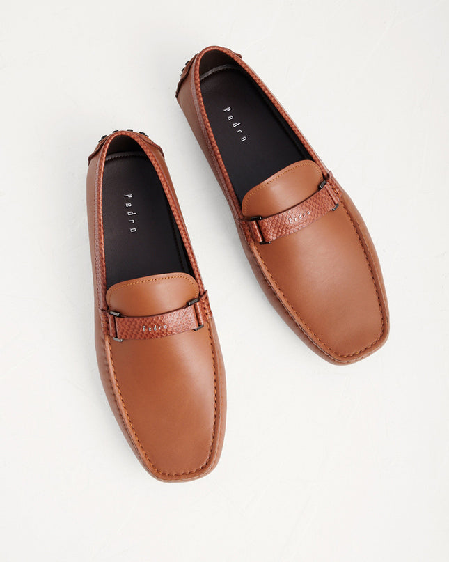 leather Textured Moccasins