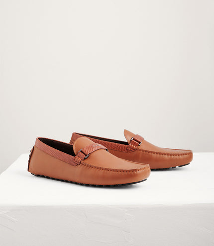 leather Textured Moccasins