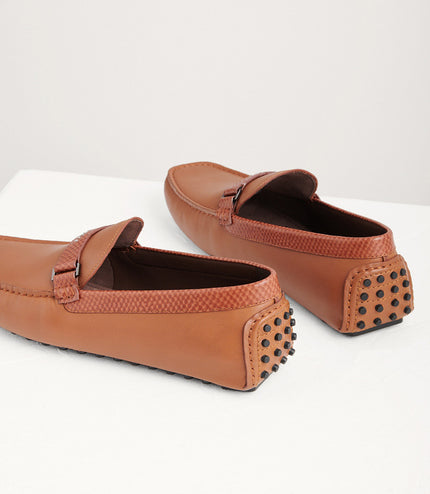leather Textured Moccasins