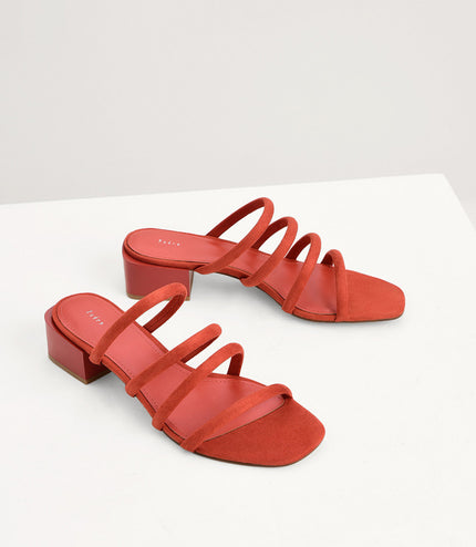 Suede Strappy Mules