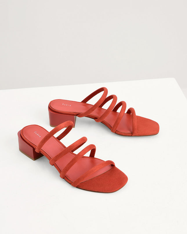 Suede Strappy Mules
