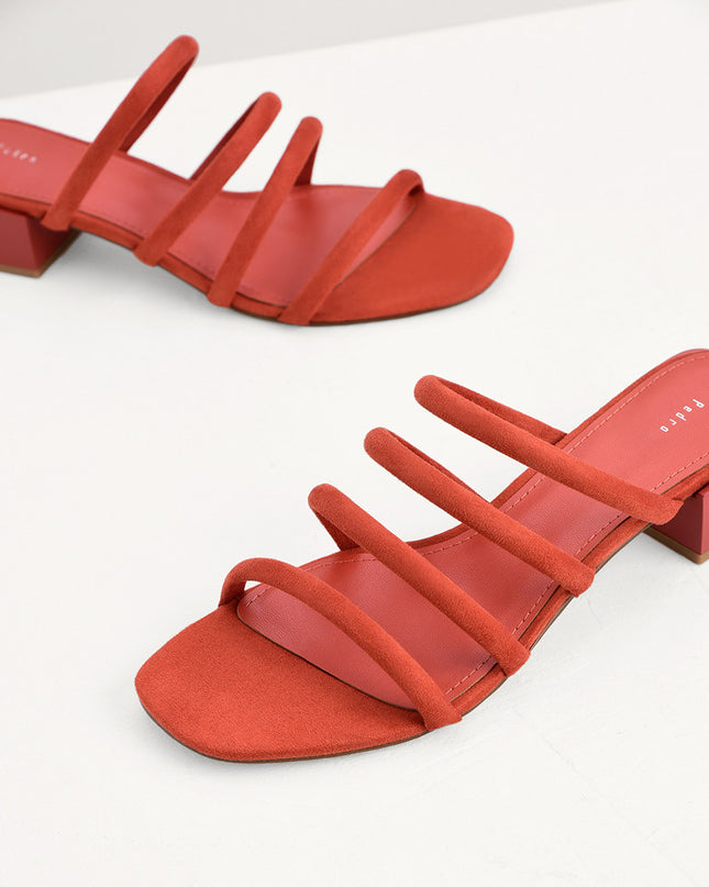 Suede Strappy Mules