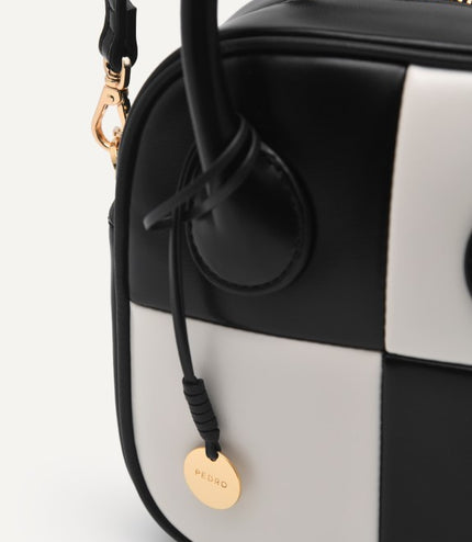 Mini Panelled Top Handle Bag