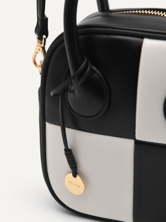 Mini Panelled Top Handle Bag