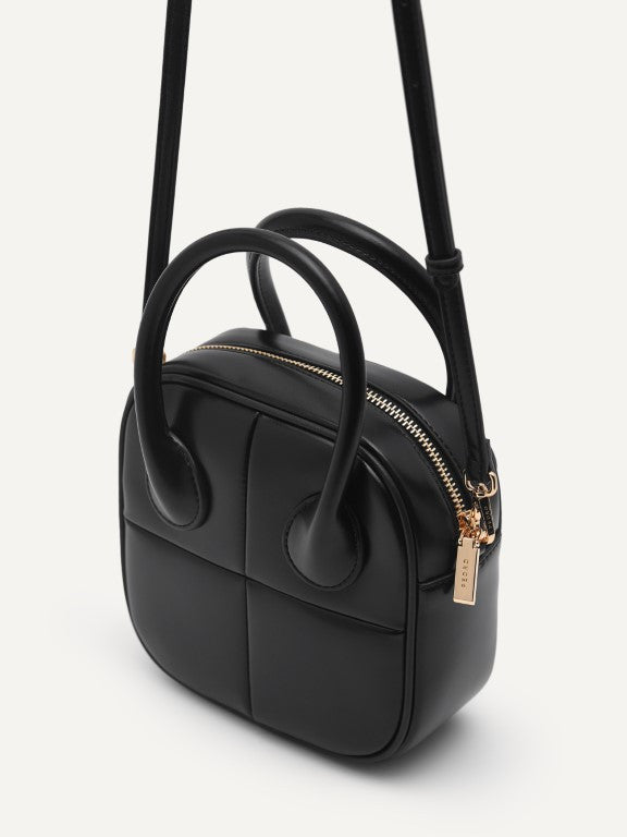 Mini Panelled Top Handle Bag