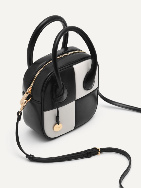 Mini Panelled Top Handle Bag