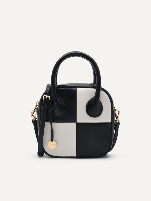 Mini Panelled Top Handle Bag