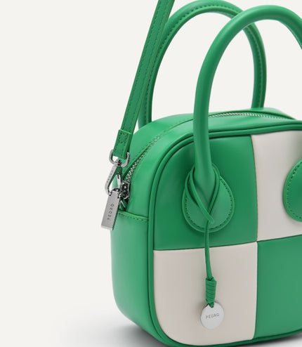 Mini Panelled Top Handle Bag