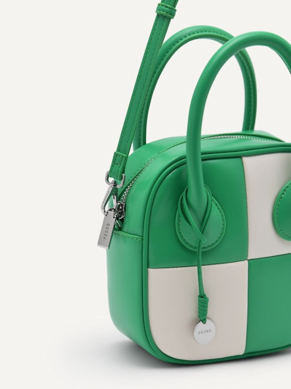 Mini Panelled Top Handle Bag