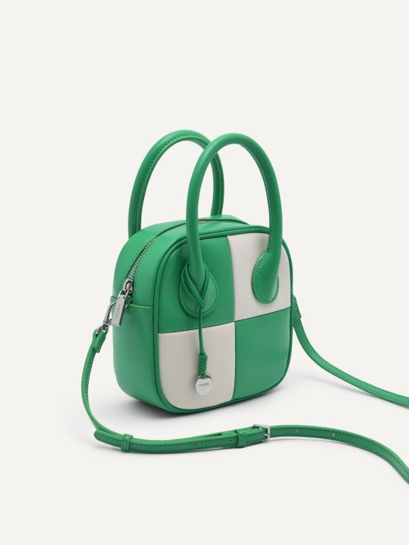 Mini Panelled Top Handle Bag