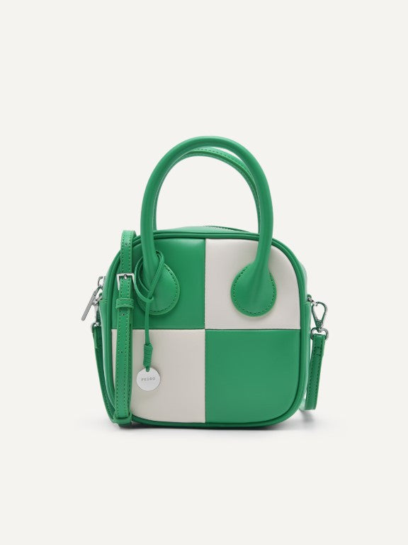 Mini Panelled Top Handle Bag