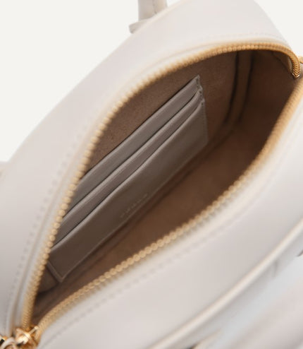 Mini Panelled Top Handle Bag