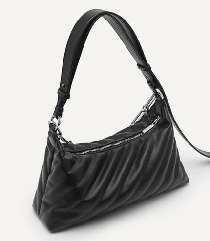 Quilted Shoulder Bag with Chain Strap