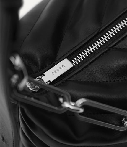 Quilted Shoulder Bag with Chain Strap