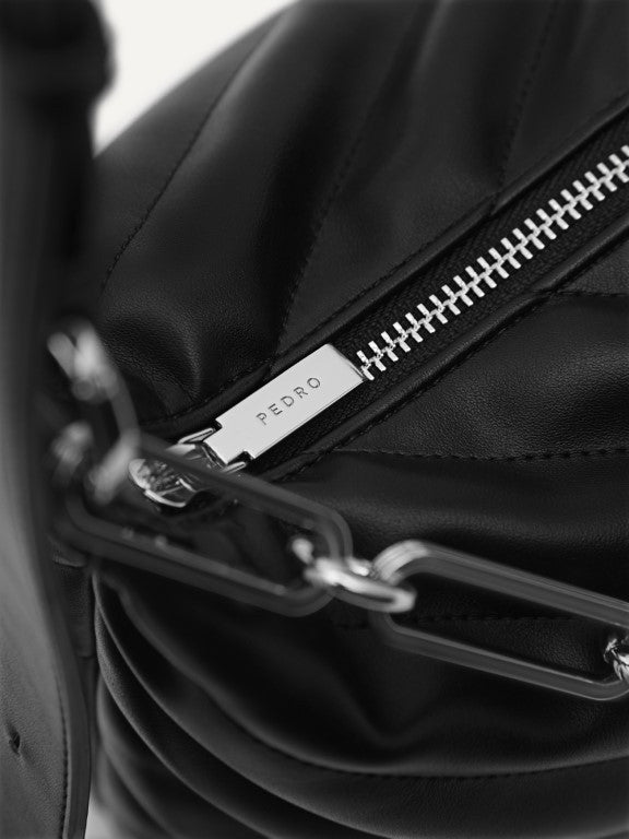 Quilted Shoulder Bag with Chain Strap