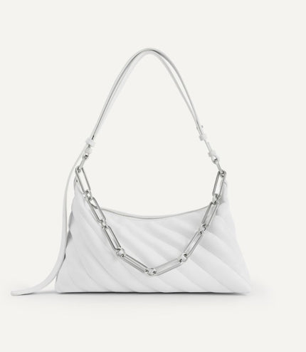 Quilted Shoulder Bag with Chain Strap