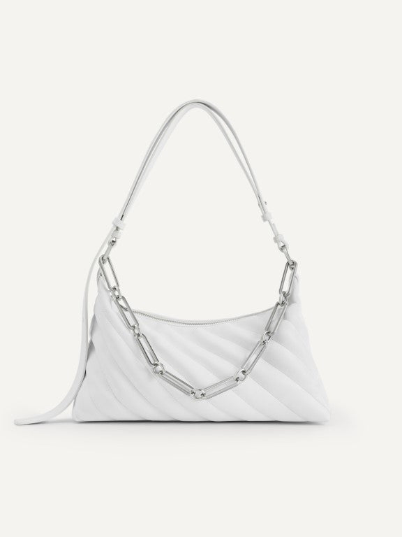 Quilted Shoulder Bag with Chain Strap