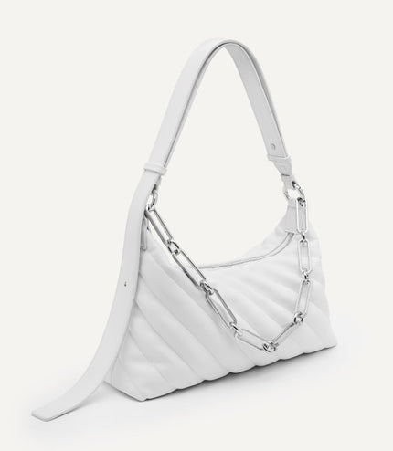 Quilted Shoulder Bag with Chain Strap