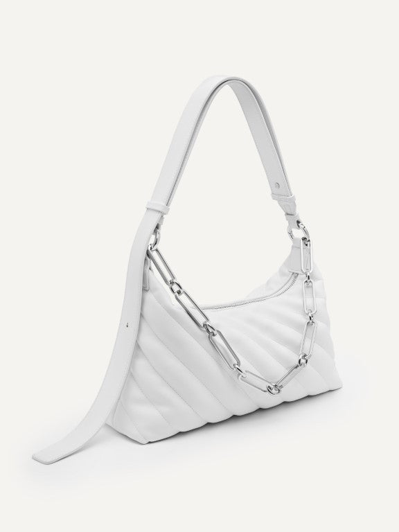 Quilted Shoulder Bag with Chain Strap