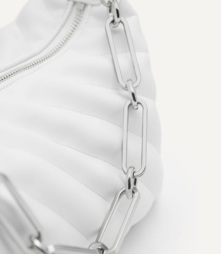 Quilted Shoulder Bag with Chain Strap