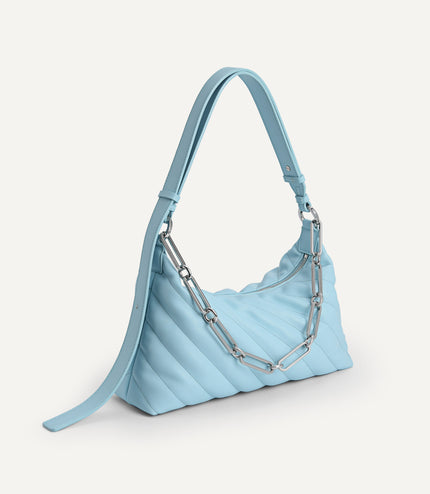 Quilted Shoulder Bag with Chain Strap