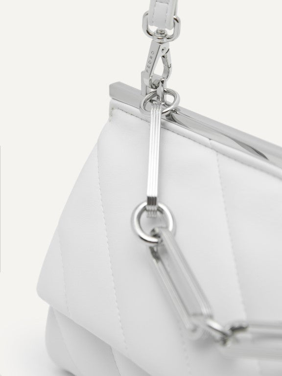 Quilted Shoulder Bag with Chain Strap