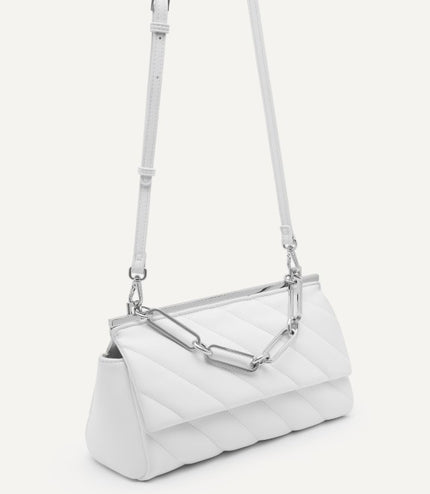 Quilted Shoulder Bag with Chain Strap