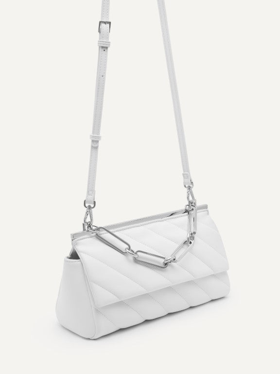 Quilted Shoulder Bag with Chain Strap