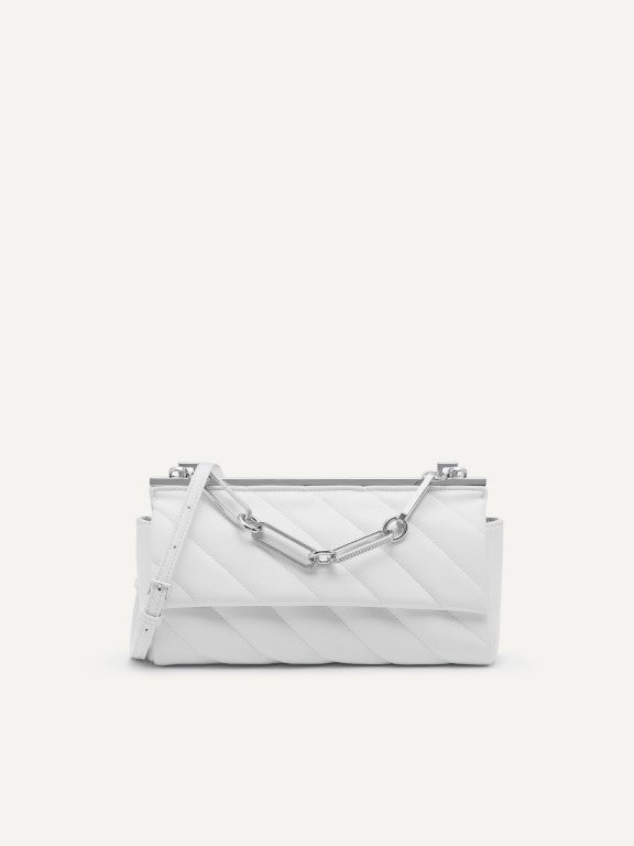 Quilted Shoulder Bag with Chain Strap