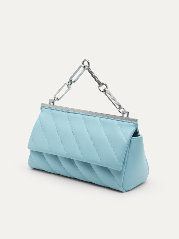 Quilted Shoulder Bag with Chain Strap