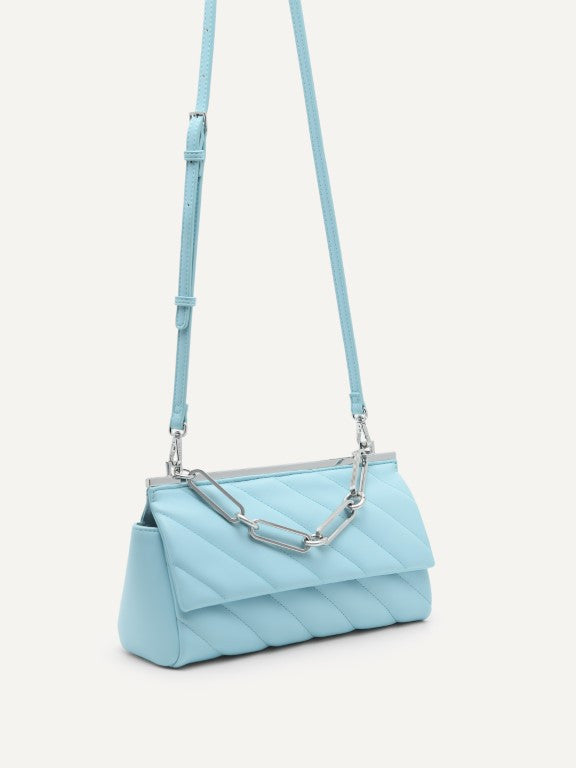 Quilted Shoulder Bag with Chain Strap