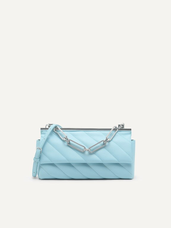 Quilted Shoulder Bag with Chain Strap