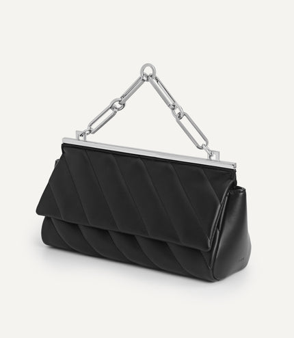 Quilted Shoulder Bag with Chain Strap