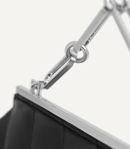 Quilted Shoulder Bag with Chain Strap