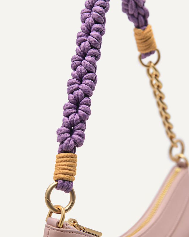 Slouchy Shoulder Bag with Braided Chain
