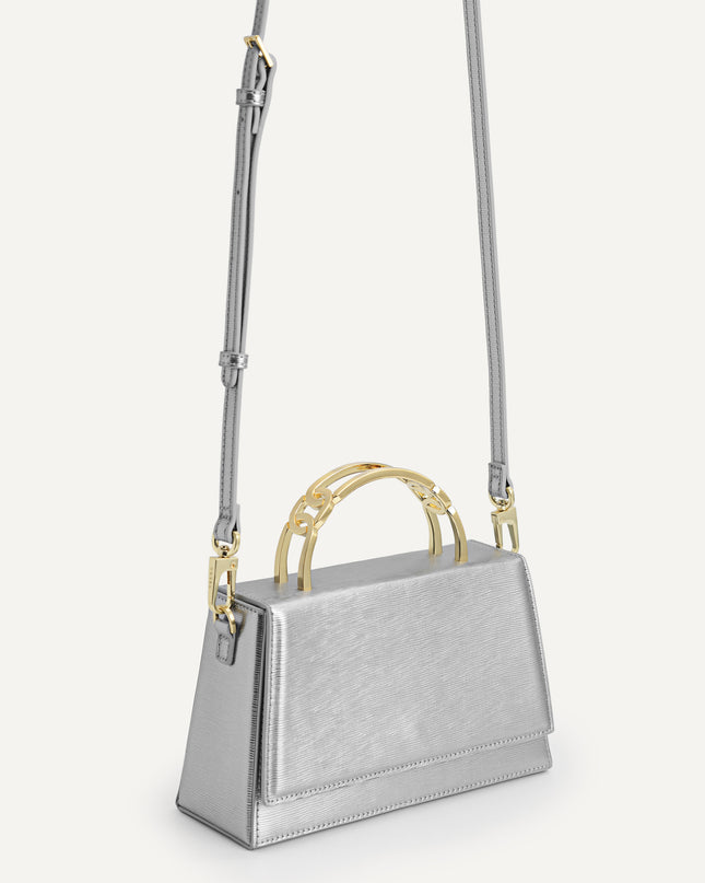 Metallic Chain Embellished Shoulder Bag