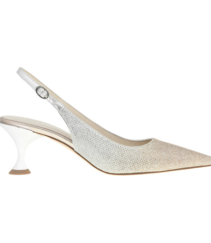 Ombre Glitter Leather Slingback Pumps