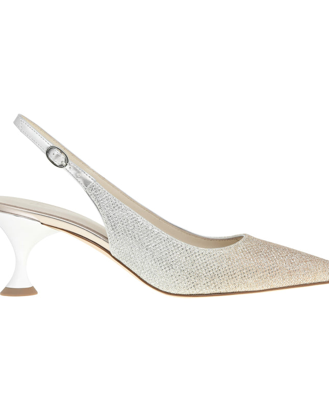 Ombre Glitter Leather Slingback Pumps