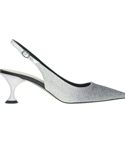Ombre Glitter Leather Slingback Pumps