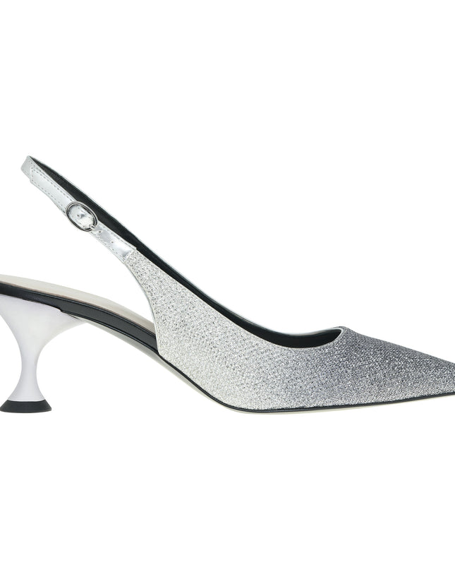 Ombre Glitter Leather Slingback Pumps