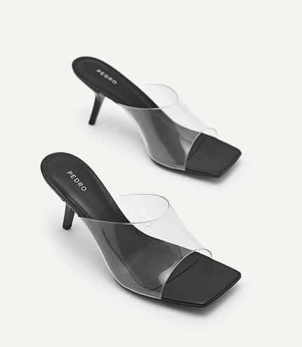 Vinyl High Heeled Sandals
